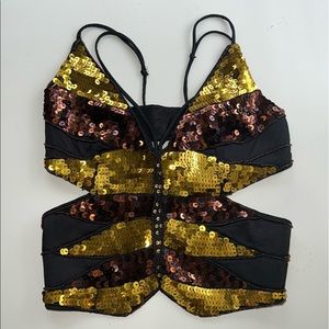UO Sequin Strappy Top